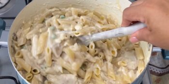 Macarrão com molho branco sem glúten