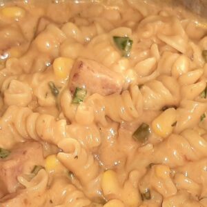 Macarrão de panela de pressão com bacon e calabresa ana maria