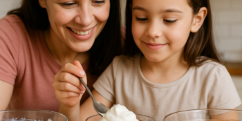 Mousse de chocolate com chantilly