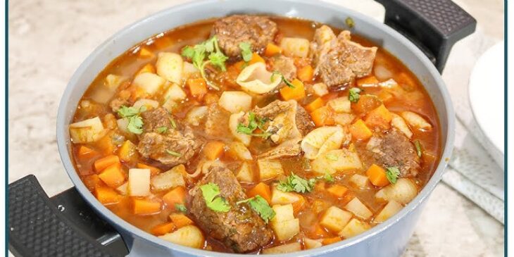 Sopa de carne para 4 pessoas receita