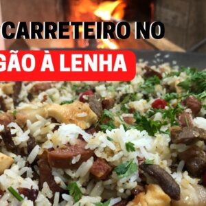 Arroz carreteiro no fogo de lenha receita