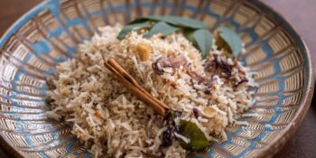 Arroz de coco com castanhas