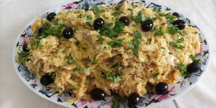 Bacalhau à Brás para páscoa receita