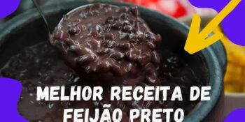 Feijão preto com caldo grosso