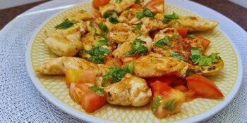 Frango grelhado na frigideira