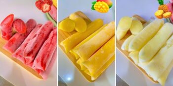 Geladinho de frutas bem cremosinho