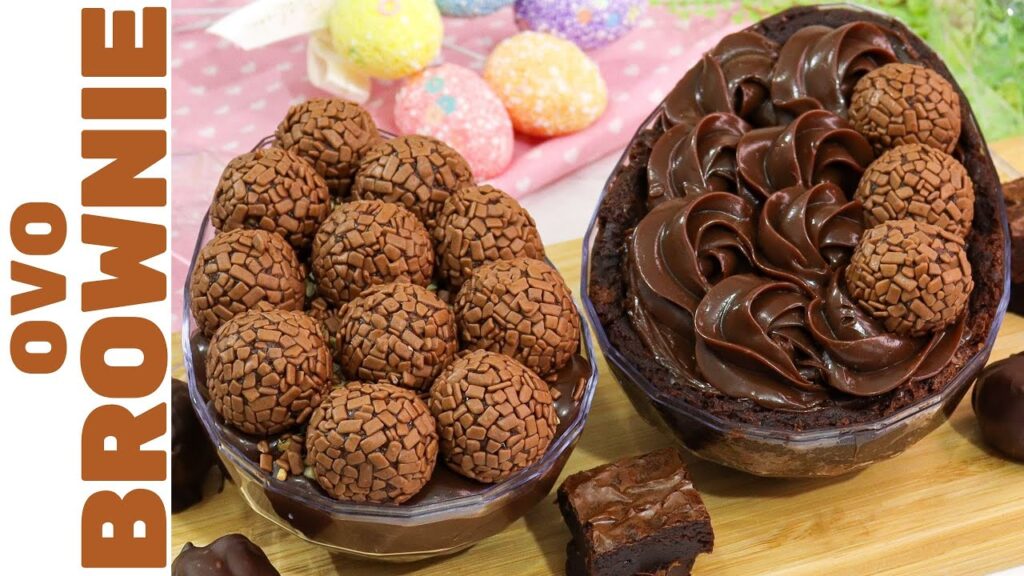 Ovo recheado com brownie receita tudo gostoso