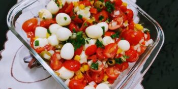 Salada de ovo de codorna