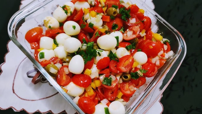 Salada de ovo de codorna receita