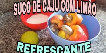 Suco de caju com limão refrescante