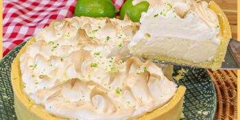 Torta de limão siciliano com merengue italiano