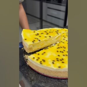 Torta de maracujá com ganache de chocolate branco receita