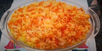Arroz com cenoura simples