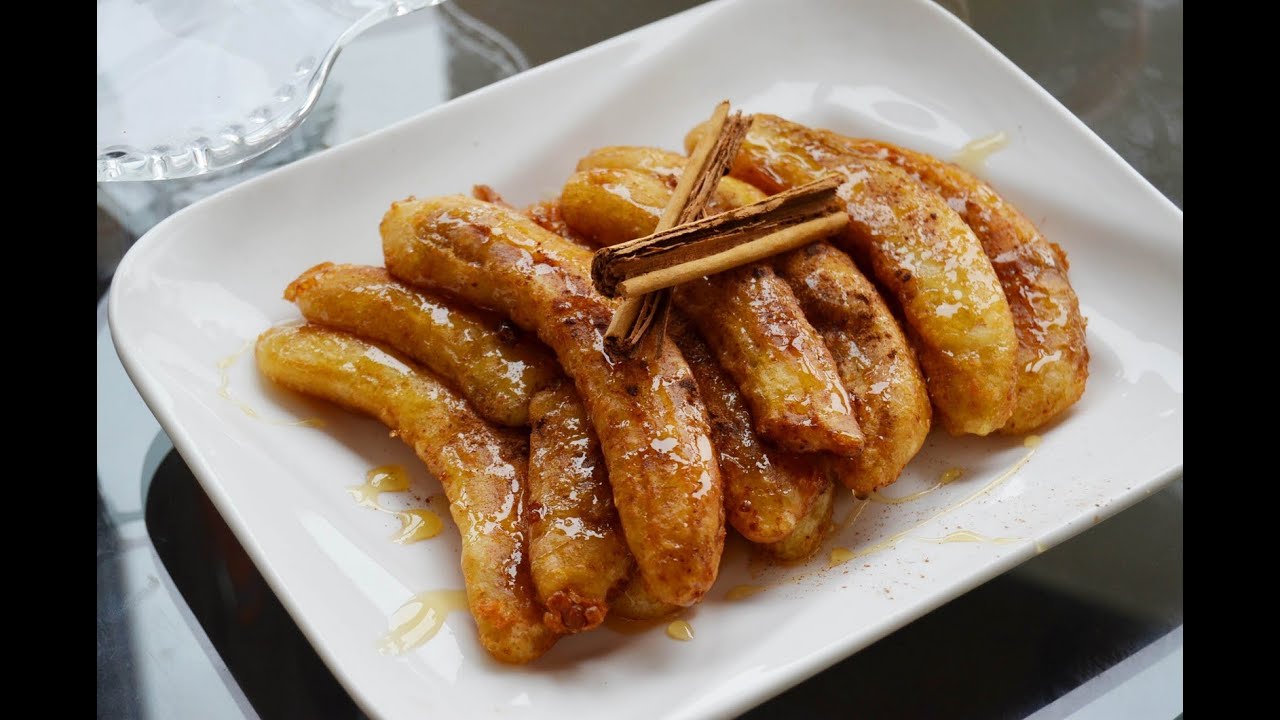 Banana assada com canela dourada e aromática