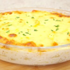 Batata gratinada com queijo 4 ingredientes receita