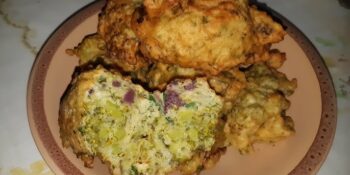 Bolinho de couve-flor com bacon
