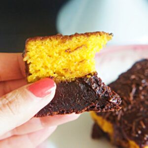 Bolo de cenoura com brownie receita