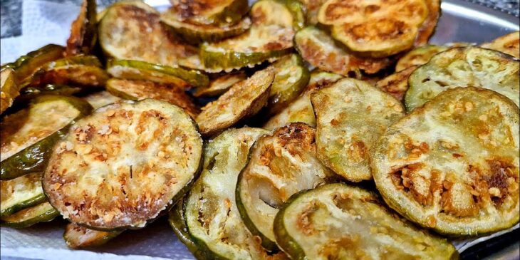 Chips de jiló crocante receita