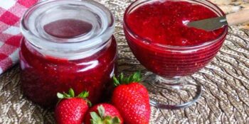 Geleia de morango com chia