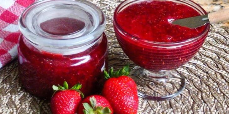 Geleia de morango com chia receita