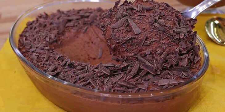 Mousse de chocolate mega cremoso receita