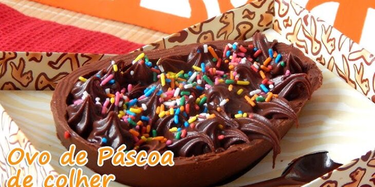 Ovo de colher infantil tudo gostoso brigadeiro