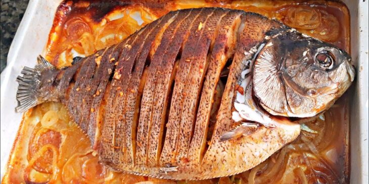 Peixe assado sem óleo receita
