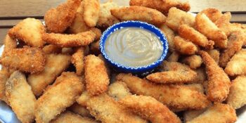 Peixe empanado com panko