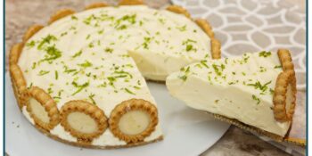 Sobremesa de limão com biscoito