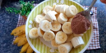 Sorvete de chocolate vegano