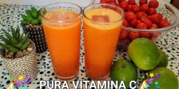 Suco de acerola com limão
