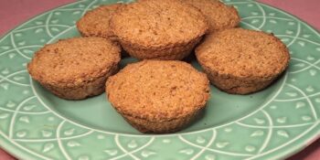Bolinho de aveia com óleo de coco