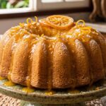 Bolo de laranja com suco de saquinho