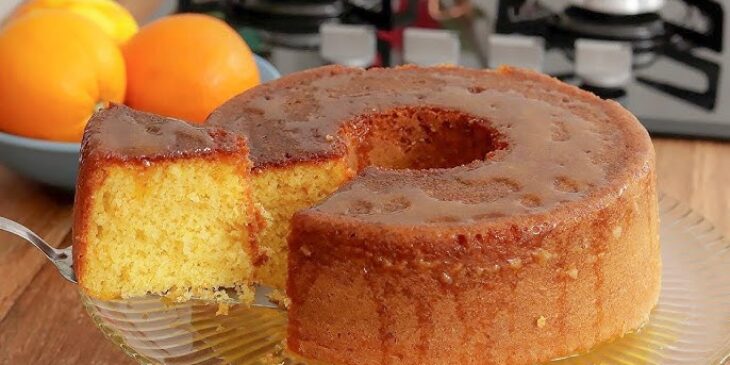 Bolo de laranja com suco de saquinho receita