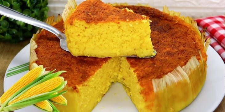 Bolo pamonha de liquidificador com milho em lata