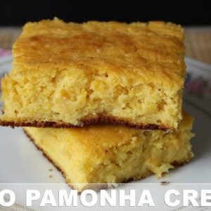 Bolo pamonha de liquidificador simples  receita