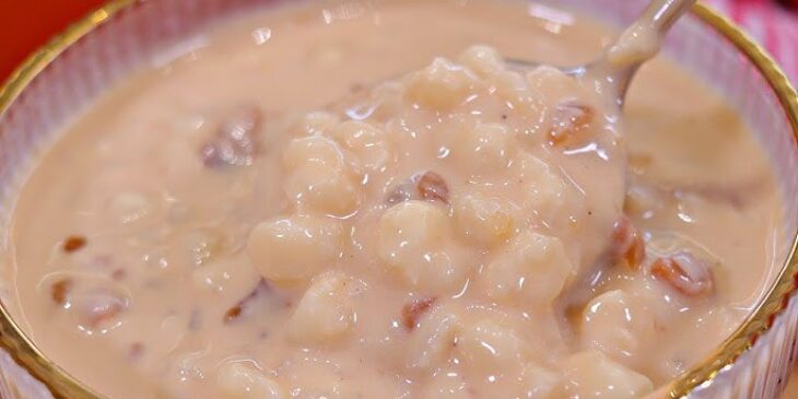 Canjica com leite de coco tudo gostoso