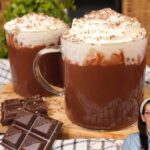 Chocolate quente com chocolate em barra receita