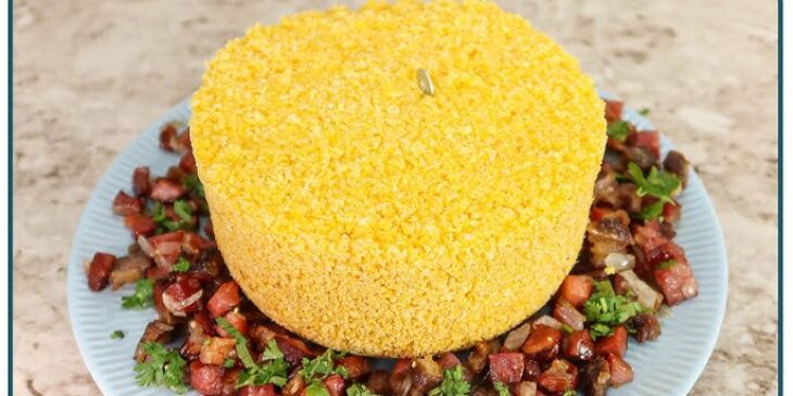 Cuscuz de milho cozido com sal receita