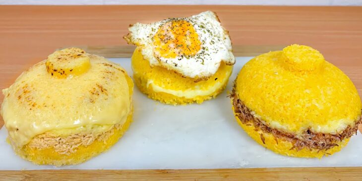 Cuscuz recheado na Airfryer com casquinha dourada receita
