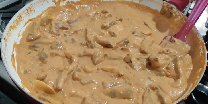 Estrogonofe de carne sem lactose