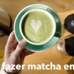 Latte de chá verde Matcha quente receita