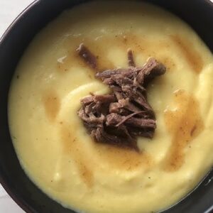 Polenta cremosa com queijo minas receita