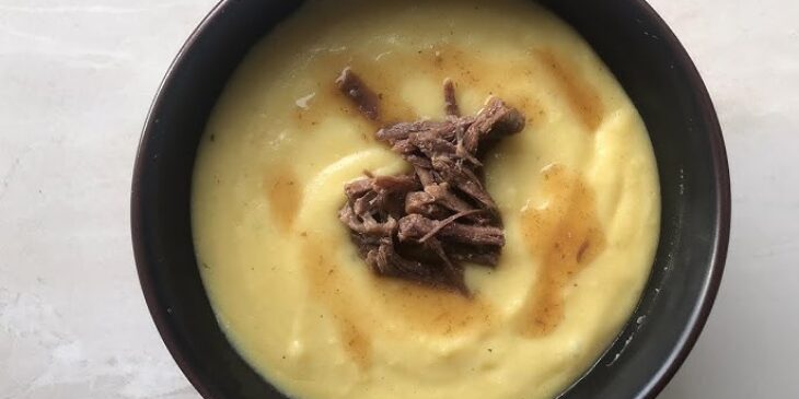 Polenta cremosa com queijo minas receita