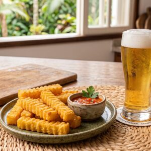 Polenta frita crocante