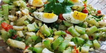 Salada fria de chuchu