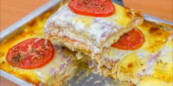 Sanduíche de forno de atum