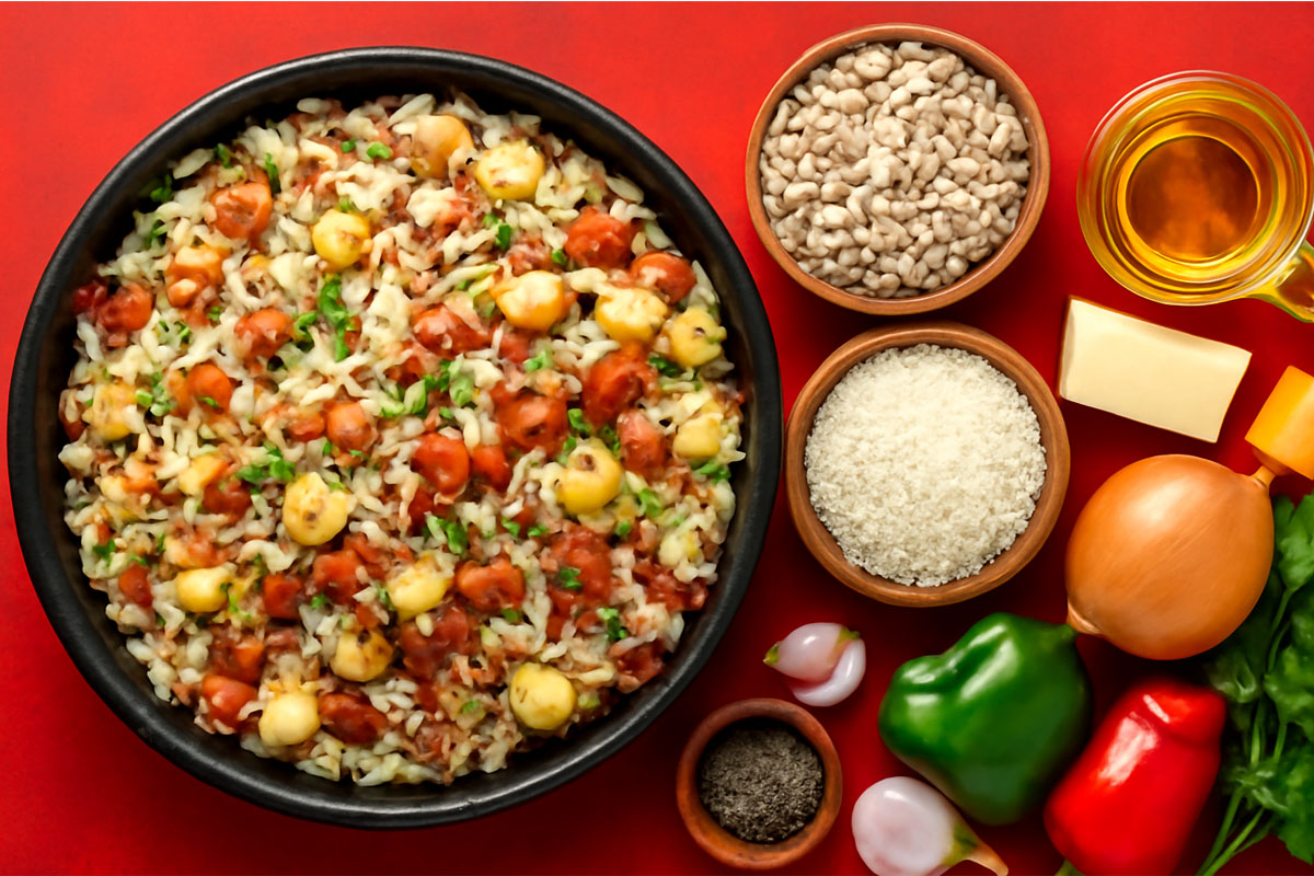 Receita de Baião de dois - Imagem gerada pela I.A para o Minhas Receitinhas
