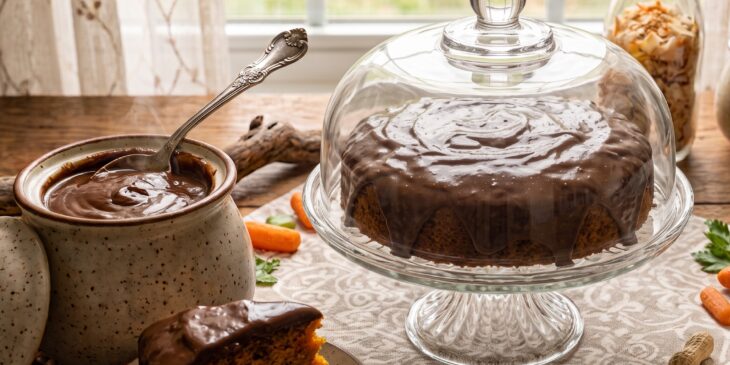 Bolo de cenoura com cobertura de chocolate e café receita