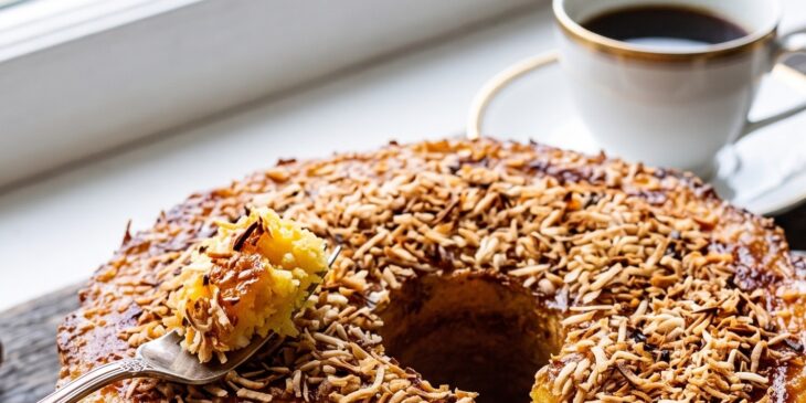 Bolo de milho com coco queimado receita